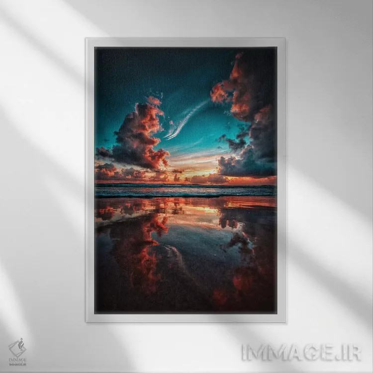 تابلو ابرهای اژدها اثر بن مولدر - نمای قابدار سفید