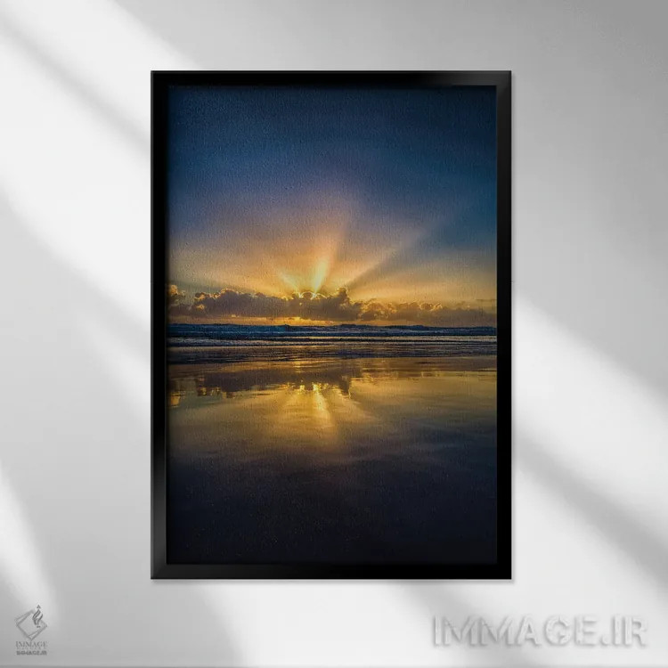 تابلو خانهٔ خورشید تابان اثر بن مولدر - نمای قابدار مشکی