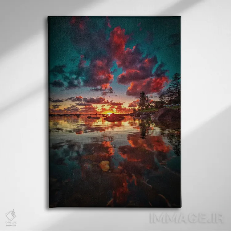 تابلو بازتابها بر تپه اثر بن مولدر - نمای روبهرو روی دیوار