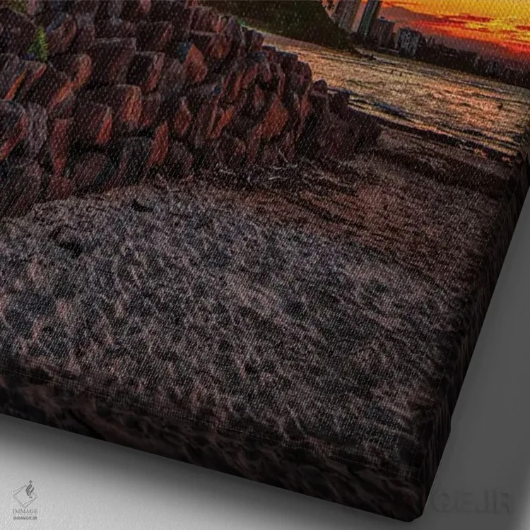 تابلو برج نگهبانی I اثر بن مولدر - نمای نزدیک بافت بوم