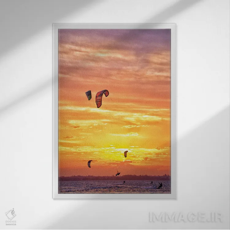 تابلو کایتسوار اثر بن مولدر - نمای قابدار سفید