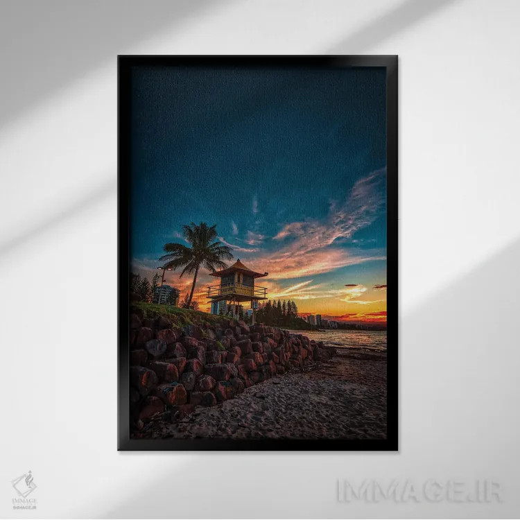 تابلو برج نگهبانی I اثر بن مولدر - نمای قابدار مشکی