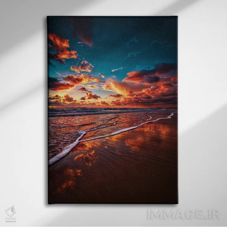 تابلو ابرها و موجها اثر بن مولدر - نمای روبهرو روی دیوار