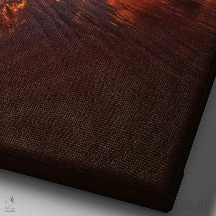 تابلو ابرها و موجها اثر بن مولدر - نمای نزدیک بافت بوم