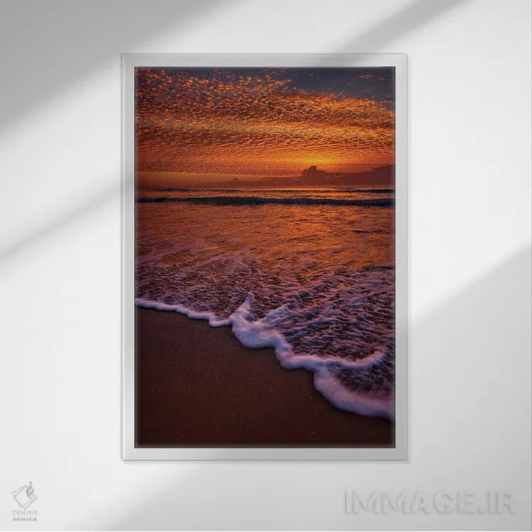 تابلو افقهای دوردست اثر بن مولدر - نمای قابدار سفید