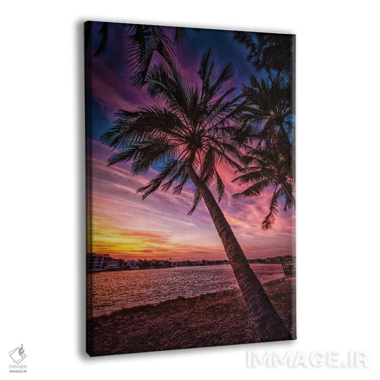 تابلو نخل در غروب اثر بن مولدر - نمای پرسپکتیو محصول