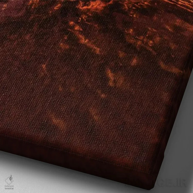 تابلو شادی طلوع آفتاب اثر بن مولدر - نمای نزدیک بافت بوم