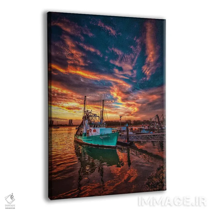 تابلو قایق ماهیگیری بزرگ (ترالر) اثر بن مولدر - نمای پرسپکتیو محصول