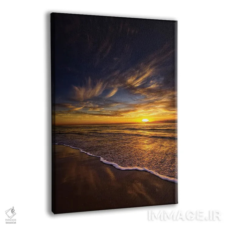 تابلو امواج طلایی اثر بن مولدر - نمای پرسپکتیو محصول