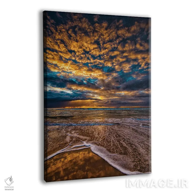 تابلو ابرهای طلایی اثر بن مولدر - نمای پرسپکتیو محصول