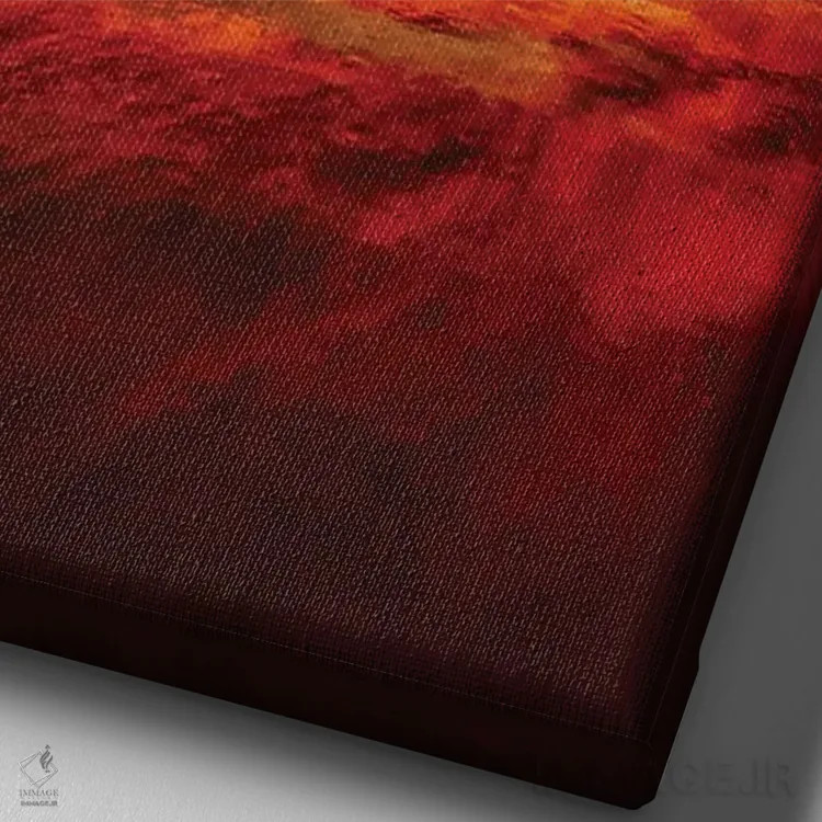 تابلو آتش آسمان اثر بن مولدر - نمای نزدیک بافت بوم