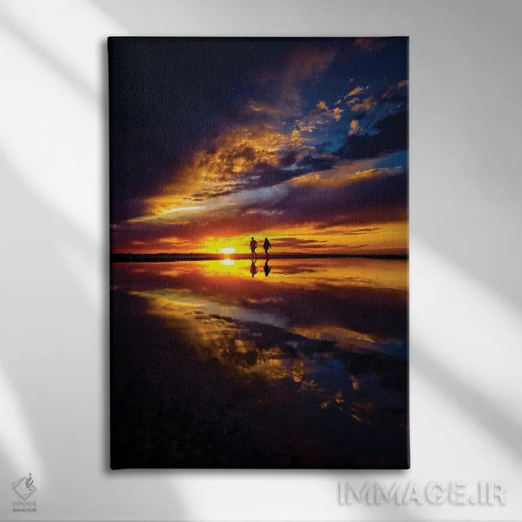 تابلو قدم زدن روی نور اثر بن مولدر - نمای روبهرو روی دیوار