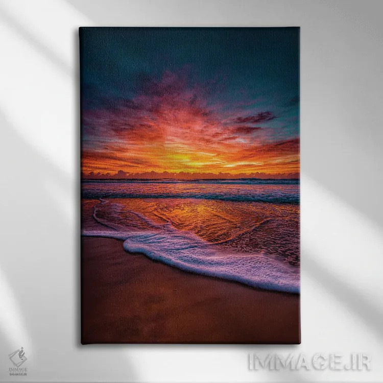 تابلو رنگهای طلوع آفتاب اثر بن مولدر - نمای روبهرو روی دیوار