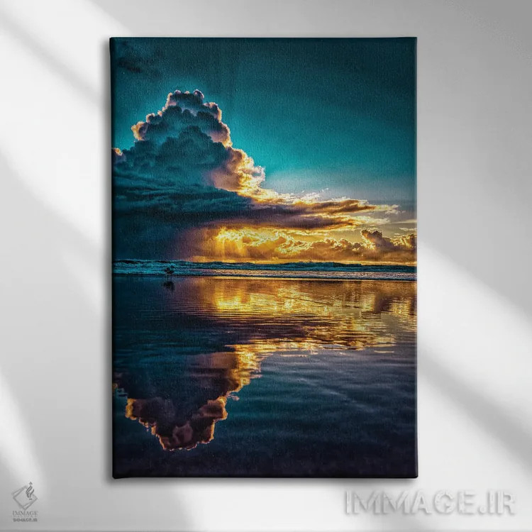 تابلو ابر صبحگاهی خورشید اثر بن مولدر - نمای روبهرو روی دیوار
