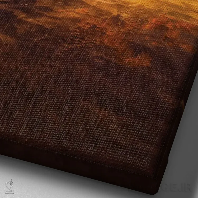 تابلو راه رفتن روی آب اثر بن مولدر - نمای نزدیک بافت بوم