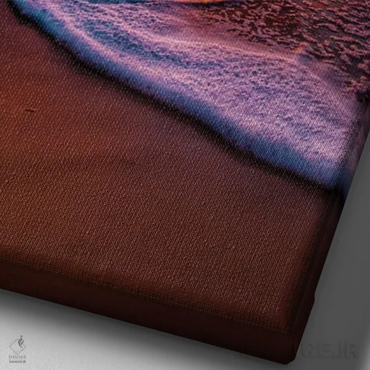 تابلو رنگهای طلوع آفتاب اثر بن مولدر - نمای نزدیک بافت بوم