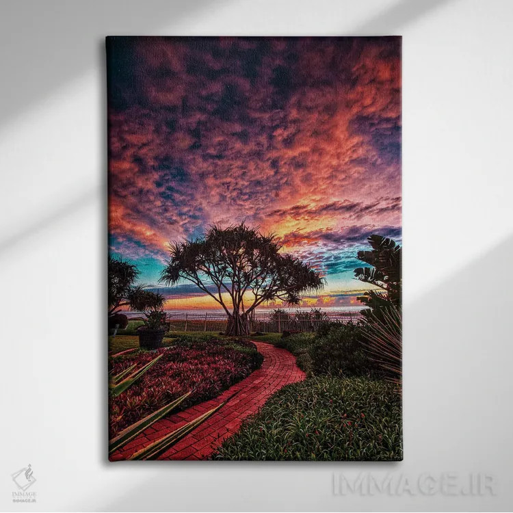 تابلو مسیر آجری قرمز اثر بن مولدر - نمای روبهرو روی دیوار