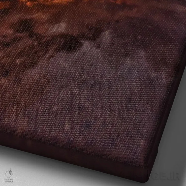 تابلو دو غروب اثر بن مولدر - نمای نزدیک بافت بوم