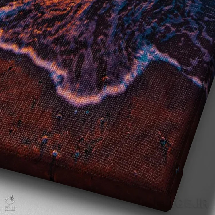 تابلو انگشتان اقیانوس اثر بن مولدر - نمای نزدیک بافت بوم