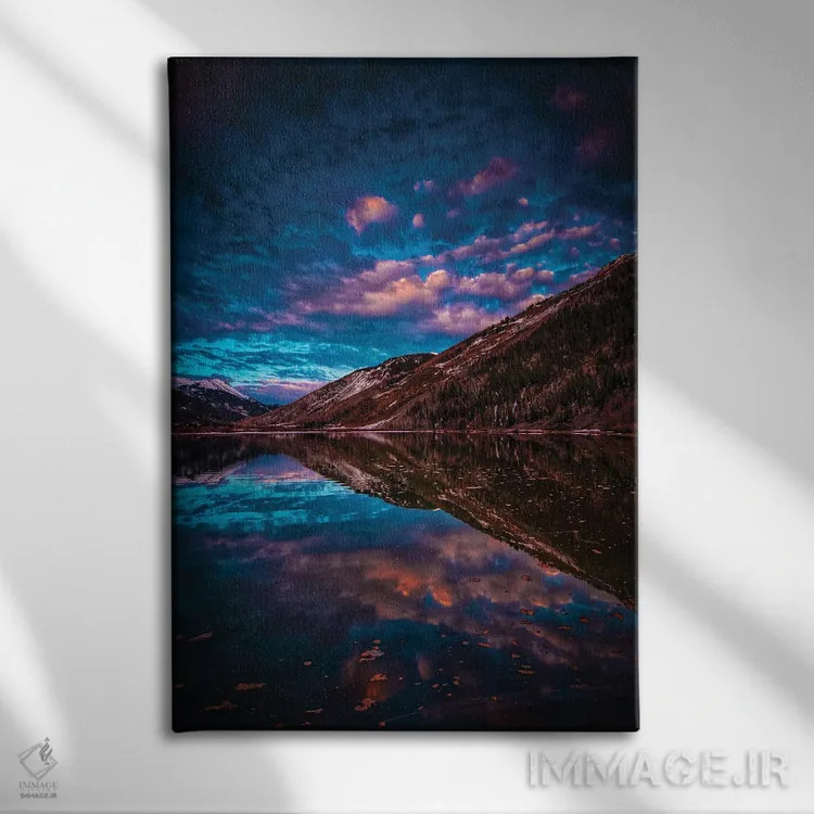 تابلو بازتاب کوهستان اثر بن مولدر - نمای روبهرو روی دیوار