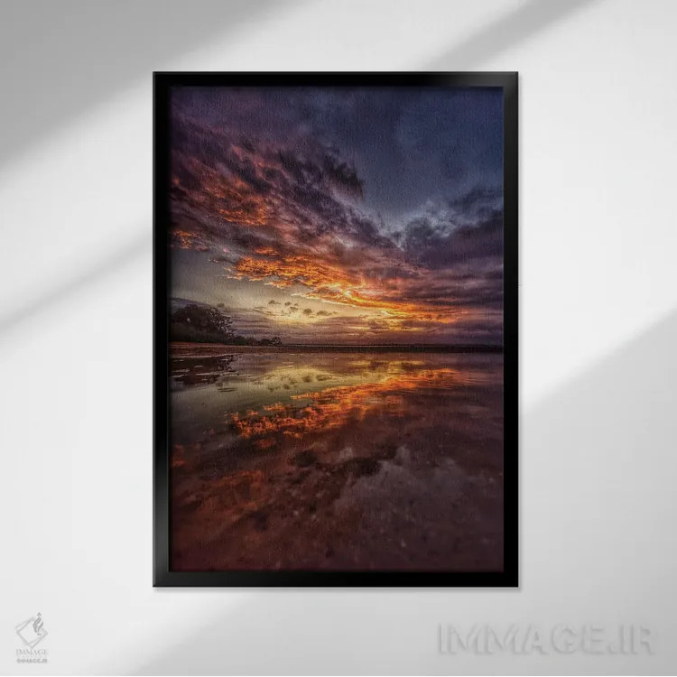 تابلو دو غروب اثر بن مولدر - نمای قابدار مشکی