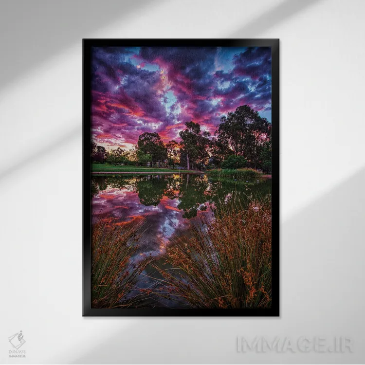 تابلو میان نیزارها اثر بن مولدر - نمای قابدار مشکی