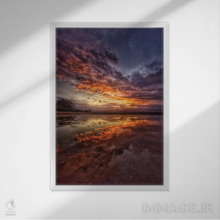 تابلو دو غروب اثر بن مولدر - نمای قابدار سفید