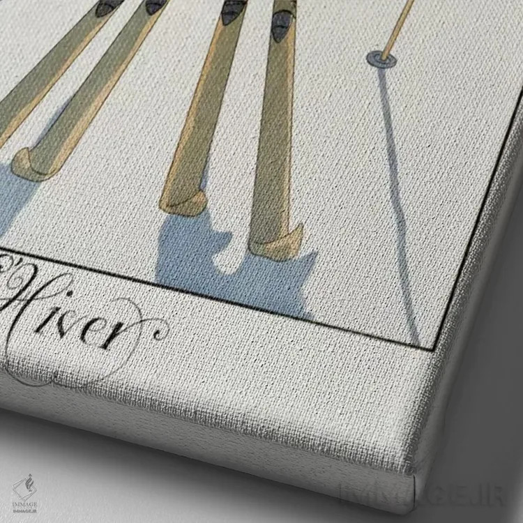 تابلو fashion plate from 'Twentieth Century France', 1925 (colour litho),زمستان: عاشقان در برف، صفحهٔ مد از "فرانسه قرن بیستم"، ۱۹۲۵ (چاپ رنگی) اثر جورج باربیه (طراح و تصویرگر فرانسوی) - نمای نزدیک بافت بوم