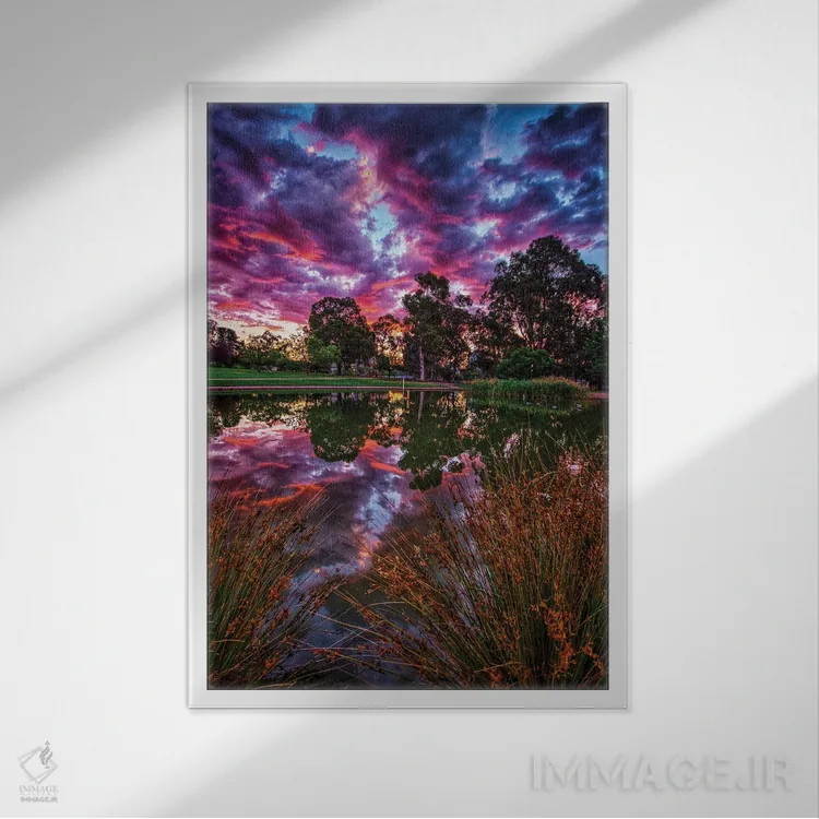 تابلو میان نیزارها اثر بن مولدر - نمای قابدار سفید