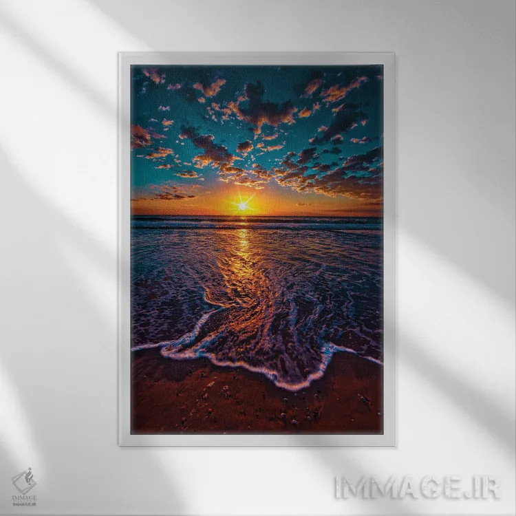 تابلو انگشتان اقیانوس اثر بن مولدر - نمای قابدار سفید