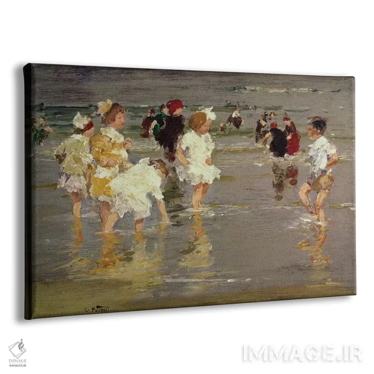 تابلو کودکان در ساحل اثر ادوارد هنری پاتهست - نمای پرسپکتیو محصول