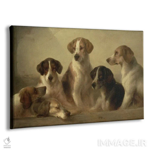 تابلو سگهای شکاری اثر ادوارد رابرت اسمیت - نمای پرسپکتیو محصول