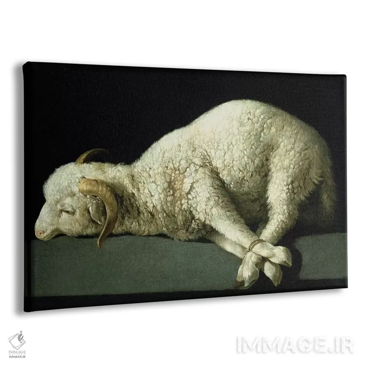 تابلو c.1635-40,برهٔ خداوند، حدود ۱۶۳۵–۴۰ اثر فرانسیسکو د زورباران (نقاش اسپانیایی باروک) - نمای پرسپکتیو محصول