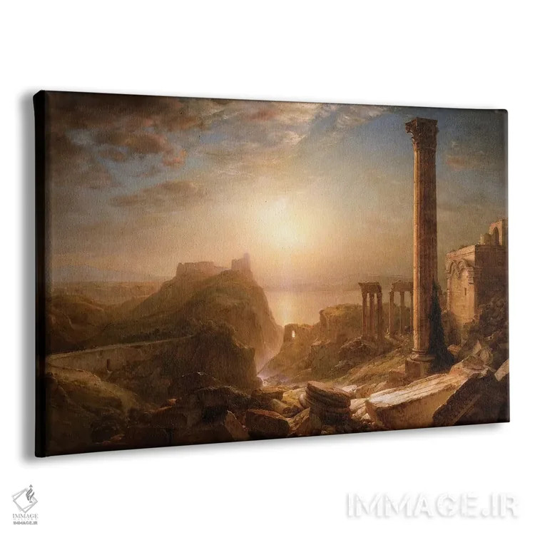 تابلو 1873,سوریه کنار دریا، ۱۸۷۳ اثر فردریک ادوین چرچ (نقاش آمریکایی سبک هودسونریور) - نمای پرسپکتیو محصول