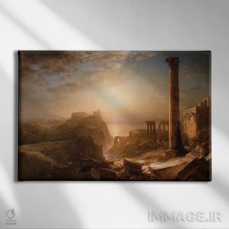 تابلو 1873,سوریه کنار دریا، ۱۸۷۳ اثر فردریک ادوین چرچ (نقاش آمریکایی سبک هودسونریور) - نمای روبهرو روی دیوار