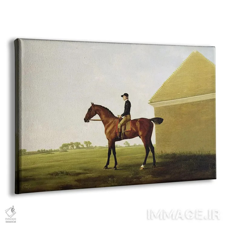 تابلو c.1765,چمنزار، حدود ۱۷۶۵ اثر جورج استابز (نقاش حیوانات انگلیسی) - نمای پرسپکتیو محصول