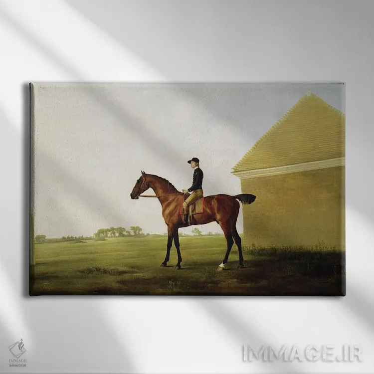 تابلو c.1765,چمنزار، حدود ۱۷۶۵ اثر جورج استابز (نقاش حیوانات انگلیسی) - نمای روبهرو روی دیوار