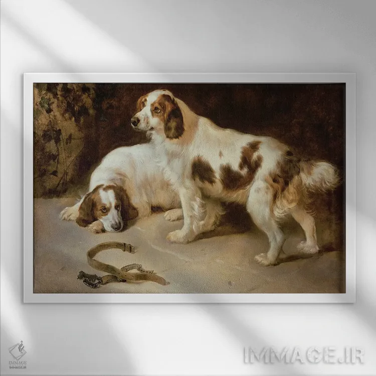 تابلو اسپانیلهای بریتانیایی اثر جورج ویلیام هورلور - نمای قابدار سفید