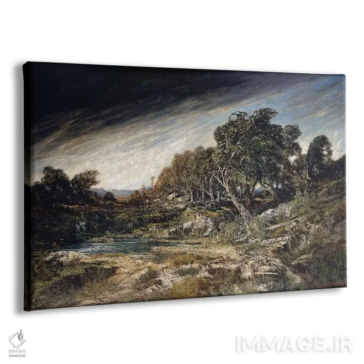 تابلو c.1855,تندباد، حدود ۱۸۵۵ اثر گوستاو کوربه - نمای پرسپکتیو محصول