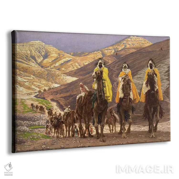 تابلو c.1894,سفر مغها، حدود ۱۸۹۴ (روایت کتاب مقدس) اثر جیمز ژاک ژوزف تیسو (نقاش فرانسوی) - نمای پرسپکتیو محصول
