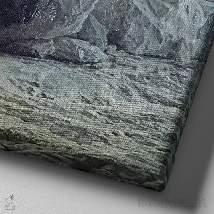 تابلو 1873,مسیح در بیابان، ۱۸۷۳ اثر ایوان نیکولایویچ کرامسکوی - نمای نزدیک بافت بوم