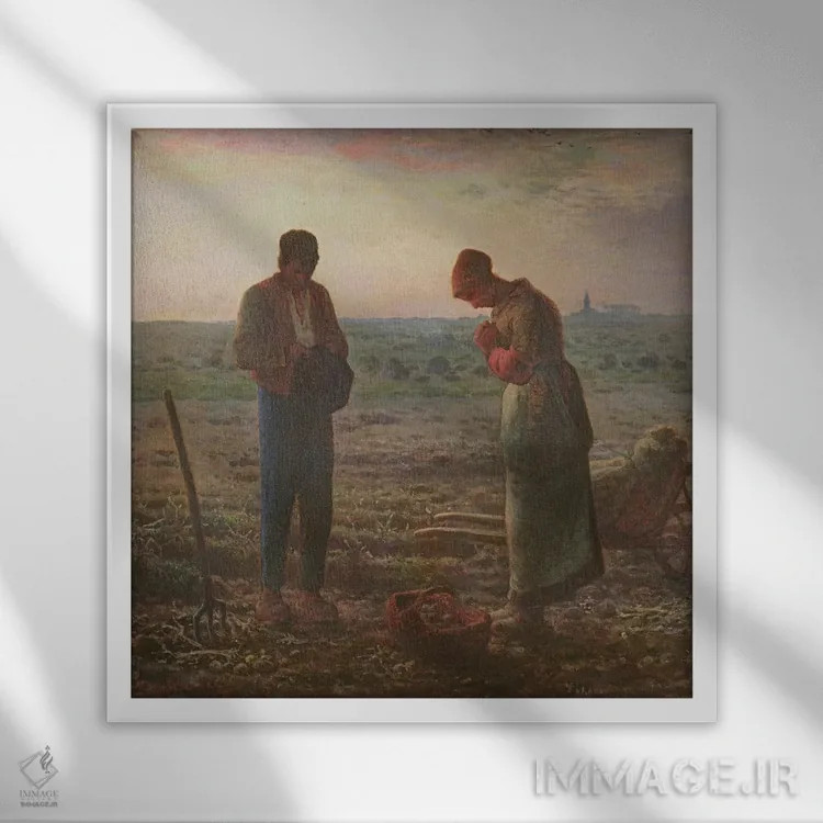 تابلو 1857-59,دعای آنجلوس، ۱۸۵۷-۱۸۵۹ اثر ژان فرانسوا میه - نمای قابدار سفید