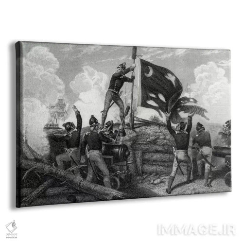 تابلو South Carolina, 12th May 1780,دلاوری گروهبان ویلیام جاسپر در دفاع از قلعه مولتری، کارولینای جنوبی، ۱۲ مه ۱۷۸۰ (تاریخ آمریکا) اثر یوهانس آدام سیمون اورتل - نمای پرسپکتیو محصول