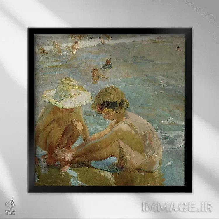 تابلو 1909,پای مجروح، ۱۹۰۹ اثر خواکین سورویا باستیدا (نقاش اسپانیایی) - نمای قابدار مشکی