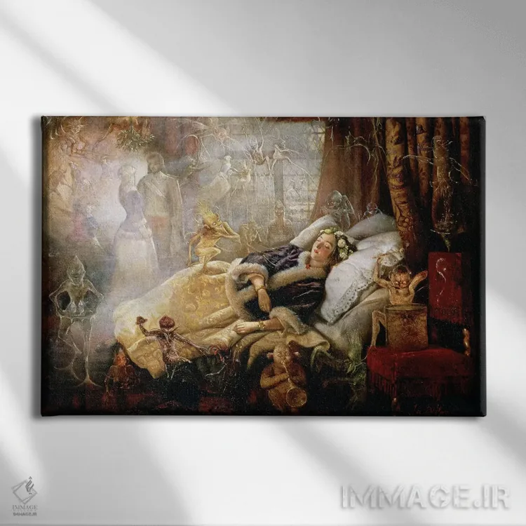 تابلو جنس رویاها از آن ساخته شدهاند اثر جان انستر فیتزجرالد - نمای روبهرو روی دیوار