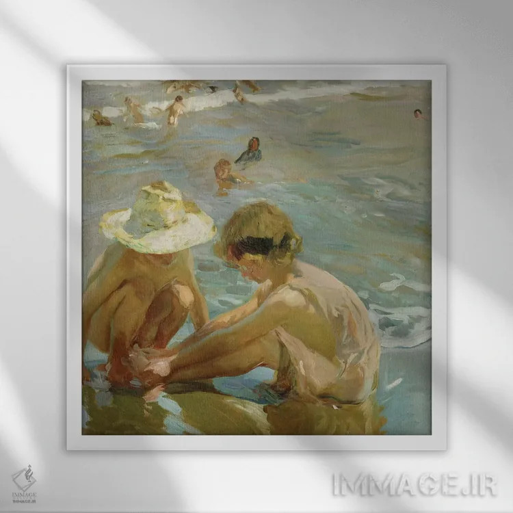 تابلو 1909,پای مجروح، ۱۹۰۹ اثر خواکین سورویا باستیدا (نقاش اسپانیایی) - نمای قابدار سفید