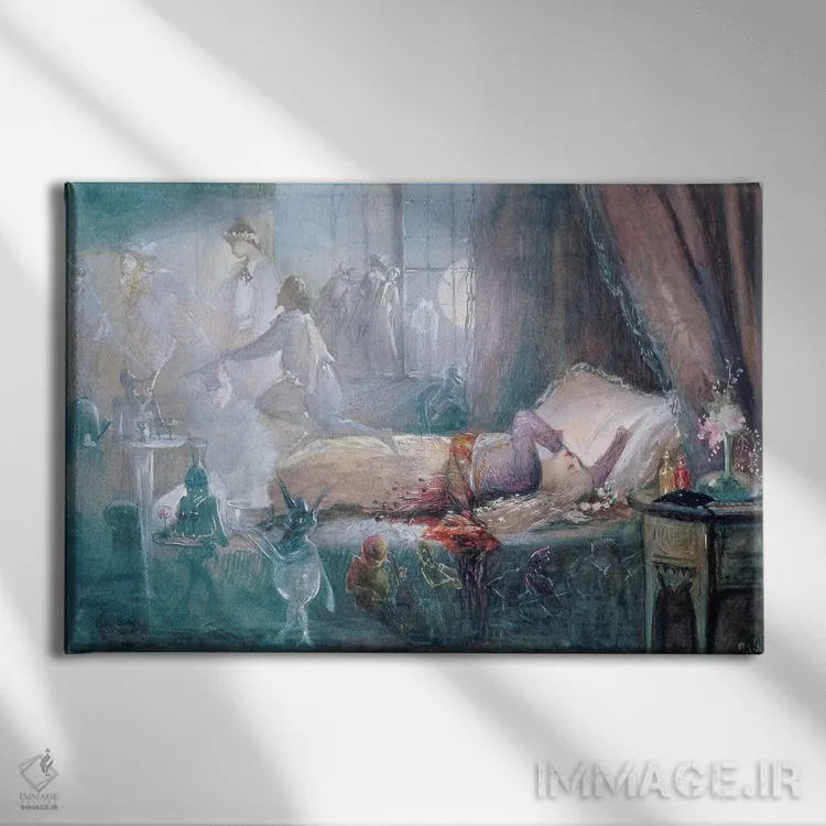 تابلو جنس رویاها از آن ساخته شدهاند اثر جان انستر فیتزجرالد - نمای روبهرو روی دیوار