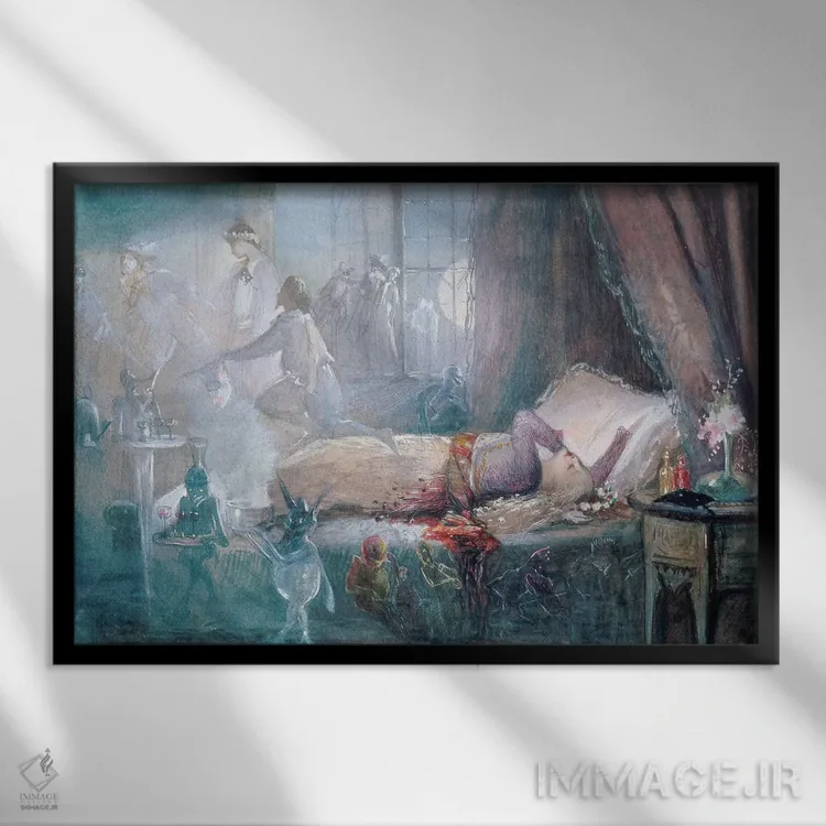 تابلو جنس رویاها از آن ساخته شدهاند اثر جان انستر فیتزجرالد - نمای قابدار مشکی
