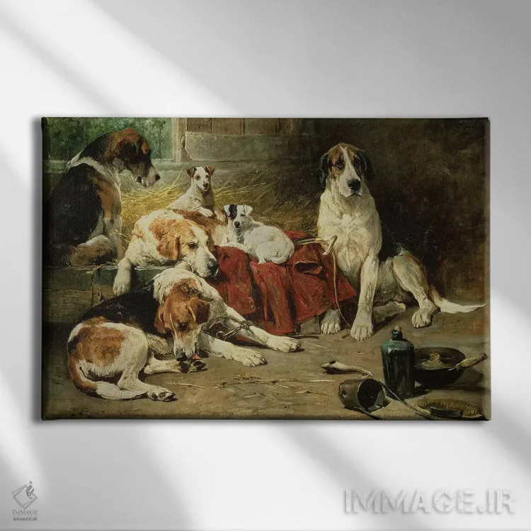 تابلو پس از یک روز خوب اثر جان امس - نمای روبهرو روی دیوار