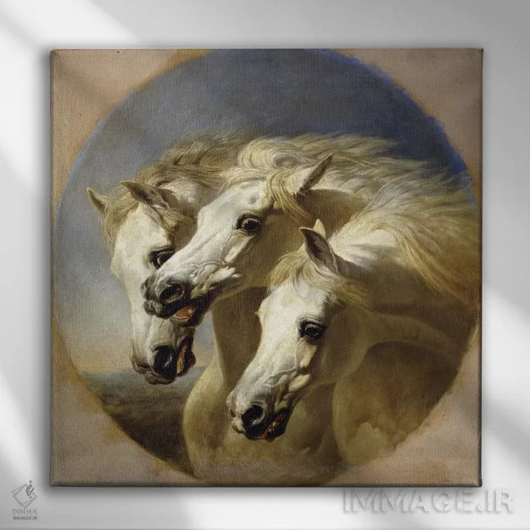 تابلو 1848,اسبهای فرعون، ۱۸۴۸ اثر جان فردریک هرینگ سینیور - نمای روبهرو روی دیوار